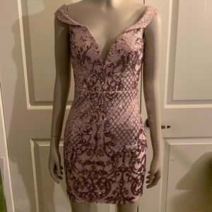 Rose Gold sequin dress